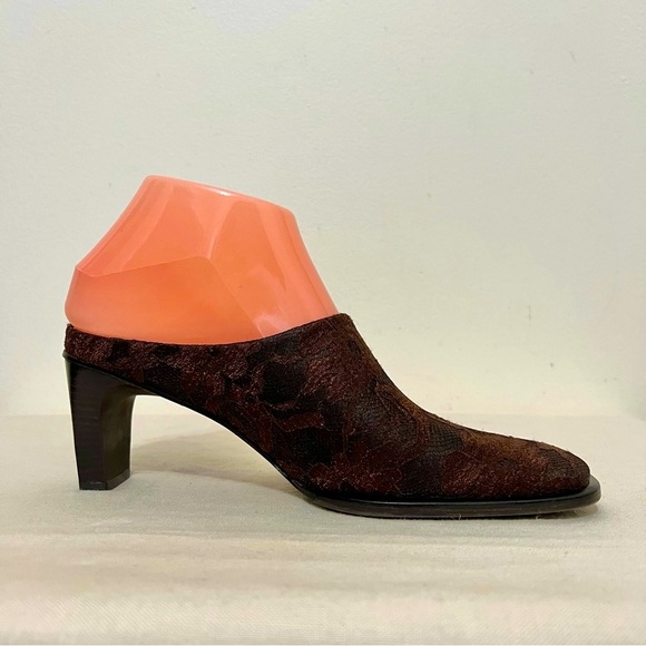 Art Effects Brown Lace Mules - Picture 6 of 9